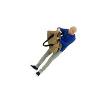 AUYXSSZ Tiny People Character Figurines Doll Model Toys Realistic Shape Resin Exquisite Vivid Characters Choice People Figures Model 164 Scale S Building, look bag man blue, 2.8-3cm