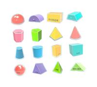 AUYXSSZ Understanding Geometry Through Play Geometric Solid Blocks Set Crafted Shapes Blocks Teacher Aids For All Learning Levels Multicolored Shapes Learning