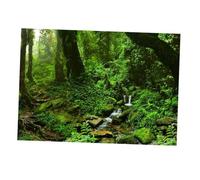 AUYXSSZ Unique Fish Tank Wall Decorations Sticker Dynamic 3D Background Poster Adds Depth To Aquarium Decor No Bad Smell And Absolutely No Influence To Water, Grass Green, 122x46cm