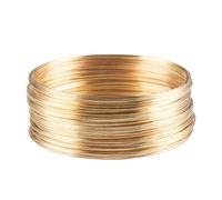 AUYXSSZ Versatile Jewelry Making Wire Using Memory Wire Available In 50 Loops For DIY Crafts And Accessories Sessions Memory Steel Earrings DIY Crafts Cuff, Light Gold