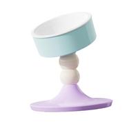 AUYXSSZ Wide Elevated Cat Bowl Dish Suitable Gift For Kittens Adjustable Height Feature Non Slip For Indoor And Outdoor Raised Cat Bowl Is Suitable For, blue white violet, 125x125mm