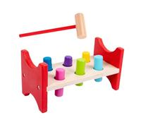 AUYXSSZ Wooden Hammer Toy Interactive Play Enhances Childrens Hand Eye Coordination Through Fun Learning Experiences Wooden Pile Hammer Pile Driving Fine , Rectangle