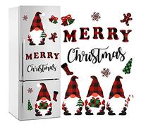 Auzesto Christmas Gnomes Refrigerator Magnets Holiday Gnome Fridge Magnet Stickers Funny Merry Christmas Magnets Decorations Tomte Gnomes Snowflake Refrigerator Magnets for Fridge, Garage, Cabinets
