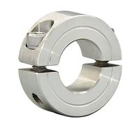 AUZHU - SCS - Metric - Stainless Steel Split Shaft Collars Fixing rings Set collars Quick release locating rings Stop rings Throat clamps Snap ring Clamping elements Size: ID 6 mm - OD 16 mm