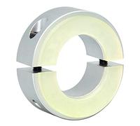 AUZHU- SCZ - Metric - Aluminium alloy Split Shaft Collars With Damper Fixing rings Set collars Quick release locating rings Stop ring Throat clamps Clamping elements Size: ID 25 mm - OD 45 mm