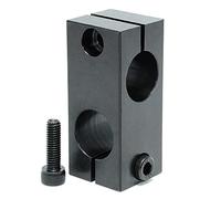 AUZHU- STE - Metric - Carbon Steel Bracket Guide Shaft Supports Two-Way Connector Clamps Double-Hole strut Clamps Tube clamp connectors Clamp mountings Column clamp Fixture Size: D8 mm - K8 mm