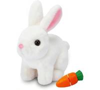 Auzlya Electric Bouncing Plush Toy, Bouncing Rabbit, Bouncing Rabbit, Interactive Electronic with Sound Movements, Walking, Wiggling Ears for Easter Gifts