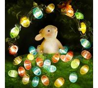 Auzlya Fairy Lights Easter Battery, 2 m 20 LED Easter Egg Fairy Lights, Easter Chick Fairy Lights, Easter Eggs, Easter Gift Lights for Party, Indoor, Outdoor, Easter, Birthday