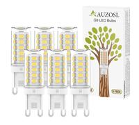 AUZOSL G9 LED Bulbs Cool White 3W, 380lm Equivalent 30W G9 Halogen Light Bulbs, 6000K 80+CRI Flicker-Free, Non-Dimmable, Energy Saving, 6 Pack for Living Rooms, Bedrooms & Dining Areas