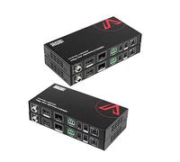 AV Access 300M/984ft 4K@60Hz Fiber over HDMI Extender, Zero EM/RF Interference, HDR10 and 3D over OM3 Multi-Mode Optical, 18Gbps, HDCP 2.2, DIP Switch for 2 Way IR / RS232 Control