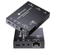 AV Access 4K@60Hz HDMI Over Ethernet Extender Over Cat6/7 Upto 230ft with Loop Out, Supports 4K 4:4:4, HDCP 2.3, Doby Atmos, DTS:X, Bi-Directional IR, PoC, EDID & ARC Switch, IR Control(4KEX70L-H2)