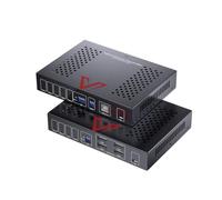 AV Access 4K HDMI KVM Extender with HDMI Loop-Out and USB 2.0, 150m/492ft Over Cat Cable, HDCP 2.3, Audio De-embedding, PoC, IR & RS-232, 4KEX150-KVM
