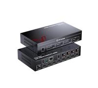 AV Access Professional 4x4 4K@60Hz HDMI Matrix Splitter, HDR10, 3D Effect, Audio Extraction, 4K to 1080P Downscaler, SPDIF 5.1CH, HDCP 2.2, Power-Off Memory, Web UI + RS232 + IR + Button Control