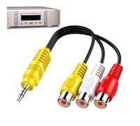 AV Adapter Cable,AV Composite Connector - Flexible User-Friendly Adapter Cable for Audio Video Player TV Workplace Home School