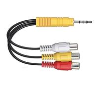 AV Adapter Lead for Samsung TV, 23cm 3.5mm Male to 3 RCA Female Audio Video Splitter Cable, AV Connector for LCD TV, HDTV, Home Theatre
