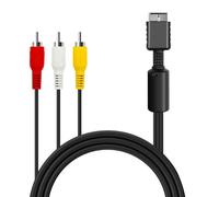 AV Cable for PS1 PS2 PS3, 1.8M/6Ft AV to RCA Cable, AV Cables for Monitor Wire Lead for Sony Playstation for Seamless Connectivity, Plastic Component Cables Compatible with Playstation 1 2 3
