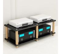 AV Conent Ma Stand - Floor-Standing o Rack for Ste & Ma Conents o Cabinet for Meeting & Recording Rooms Black 47.2"x18.1" (120x46cm)