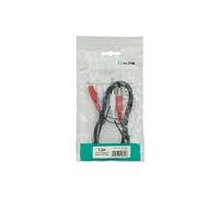 AV:Link | 2 x RCA plugs to 2 x 6.3mm mono Jack plugs | 1.2m Lead