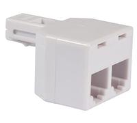 AV:Link | 2 x RJ11 Sockets To One RJ11 Plug Splitter | Telephone & Data Connections