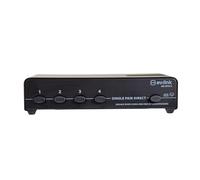 AV:Link | 4 Way Speaker Switch Selector | An Audio Splitter Switcher Box For Up To 4 Stereo Pairs of speakers from a Single Amplifier | 140W Max Per Channel & Designed for 4-16 Ohm Speakers