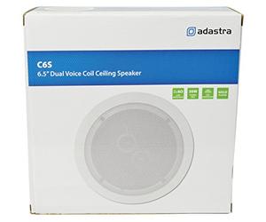 AV:Link 6.5" Stereo Ceiling Speaker with Dual Voice Coil, White, 50W RMS | Dual tweeters, easy-fit mounting and wide sound coverage for clear audio in kitchens, bedrooms and offices