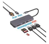 AV:Link | 7-Port USB 3.2 Type-C Multi-Hub Versatile Connectivity for Laptops & Devices. 4K HDMI, 100W PD, Fast Data Transfer, Plug & Play, Sleek Design