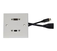AV:Link | 8K HDMI & USB-C Multimedia Wallplate, USB4 Fast Charge & Data Transfer Type-C and 8K HDMI Sockets: Streamlined Connectivity for Home, Office, and Educational Spaces