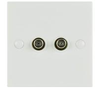 AV:Link | Double F-Type Screw Wallplate