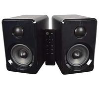 AV:Link | Powered Bluetooth Bookshelf Monitors With Wireless Remote Control | Black