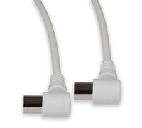 AV:Link | Right Angled Plug to Plug White Coaxial Lead | 0.5 Metre