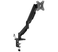 AV:Link Single Monitor Arm with USB Hub | Gas Spring Desk Mount, VESA 100 | Adjustable monitor mount for 17-32in screens; VESA 75/100 compatible, tool-free tilt, swivel & 360° rotation.