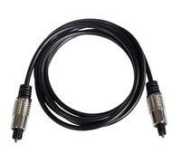 AV:Link | TOSlink Optical Cable for Crystal Clear Multi-Channel Digital Audio, Soundbar, Home Theatre, Gold-Plated, Fibre Optic Speeds, Nicol Cased Connectors | 1.5 Metre, Black