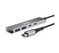 AV:Link | Ultra Slim USB Hub with Super 5 Gbps Data Transfer Speeds for All Four ports | USB 3.2 | Convert One USB-C Port into Four Simple Plug & Play