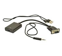 AV Link VGA Input to HDMI Output Adapter, 1080P Converter with Audio From VGA of Computer/Laptop to HDMI of TV/Monitor