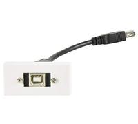 AV:Link | Wall Plate Module - USB2.0 Type-B Socket to Female Type-A Tail