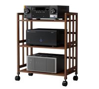AV Ma Record Player Stand Turntable Shelf & Ste Cabinet 2/3/4/5 Tier o Rack for Living Room Cact Entertainment Center Game Room 3 Layers (80x38x88cm)