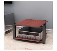 AV Ma Stand o Video Shelving Unit & Ste Rack CD/DVD Sto Cabinet Entertainment nizer for Home Office Theater & Studio (Red Walnut 70x55x40cm)