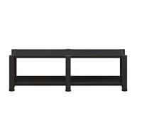 AV Media Stand 2Tier Audio Rack with Storage Shelves MultiFunction Record Player Cabinet Corner Stereo Shelf for Amplifier & Equipment (Black 34CM/13.3in)