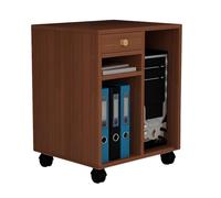 AV Media Stand,audio Rack,Storage Shelf,Suitable for Hotel,Singing Hall,Classrooms,Apartment,Music Studios,Recreation Centers(Walnut color)