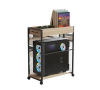 AV Media Stand,Speaker Bracket,Storage Shelf,Suitable for Study,Hotel,Singing Hall,Classrooms,Recreation Centers,Duplex Apartment(Oak color)