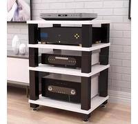 AV Media Stand -Stereo Rack with Storage Shelves for Home Theater Audio Components & Office Use Functional Design for nized Entertainment Setup