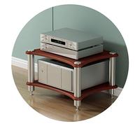 AV Shelf - 3-Tier TV Stand Audio Equipment Cabinet Amplifier & Speaker Rack Brown-A 60x48x62cm Ideal for Home Theater & Media nization