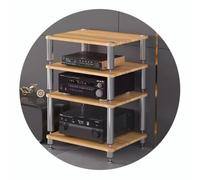 AV Shelf - Shock-absorbing Feet HIFI Stand for Audio Video Components, 2/3/4-Tiers HiFi Rack, Record Player Cabinet