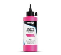 Vallejo : Studio Acrylic Paint : 200ml : Red Pink Fluorescent