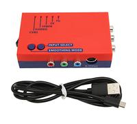 AV to HDMI Converter for RetroScaler2x, Retro Video Game Adapter with No Lag,Supports 240p/480i/288p/576i NTSC/PALT to 480p/576p HDMI (Red)