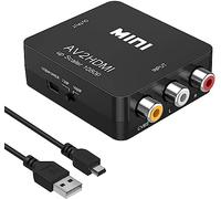 AV to HDMI Converter, RCA to HDMI Adapter, 1080p to HDMI CVBS AV Composite Video Audio Adapter with USB Charge Cable for PC, Laptop, Camera, DVD, PS2, PS3, TV, STB, VHS, VCR