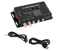 AV to RF modulator for old TV convert red yellow white input to coaxial output digital display channel adjustable digital screen RF modulator