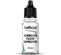 Vallejo Airbrush Flow Improver, Enhances Paint Flow for Airbrushing, 18 ml, Ideal for Smooth Application and Detail Work