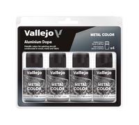 AV Vallejo Metal Color Set - Aluminium, 32 ml (Pack of 4)