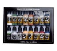 AV Vallejo Model Air Set - Railway Colors Europe, Yellow, 17 ml (Pack of 16)